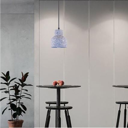 Κρεμαστό φωτιστικό οροφής TERRAZZO 1xE27/60W/230V διάμετρος 12 cm γκρι