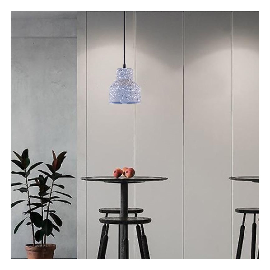 Κρεμαστό φωτιστικό οροφής TERRAZZO 1xE27/60W/230V διάμετρος 12 cm γκρι