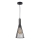 Κρεμαστό φωτιστικό οροφής TIANA 1xE27/20W/230V διάμετρος 15,5 cm μαύρο