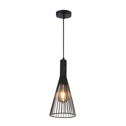 Κρεμαστό φωτιστικό οροφής TIANA 1xE27/20W/230V διάμετρος 15,5 cm μαύρο
