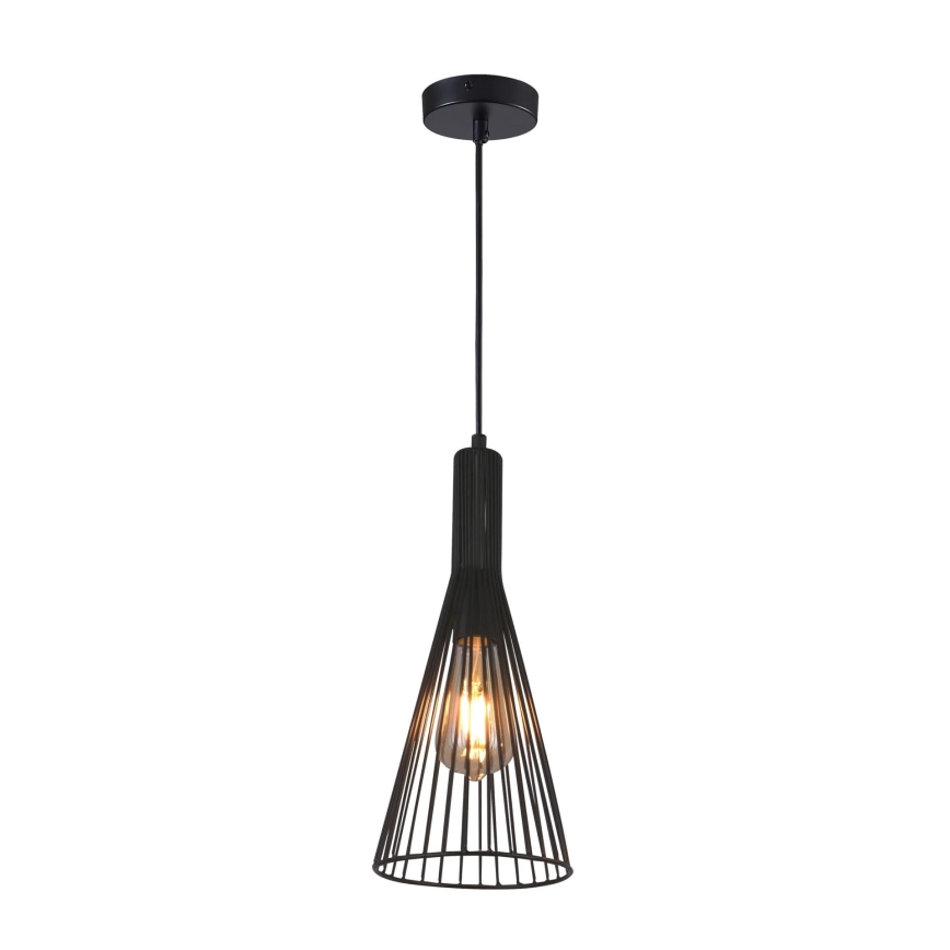 Κρεμαστό φωτιστικό οροφής TIANA 1xE27/20W/230V διάμετρος 15,5 cm μαύρο