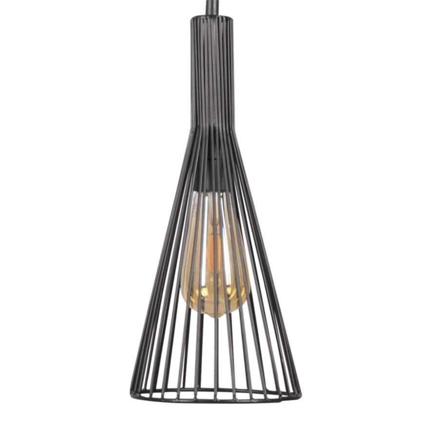 Κρεμαστό φωτιστικό οροφής TIANA 1xE27/20W/230V διάμετρος 15,5 cm μαύρο