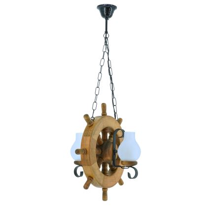 Κρεμαστό φωτιστικό οροφής TIMONA 2xE14/40W/230V οξιά
