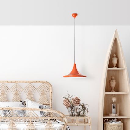 Κρεμαστό φωτιστικό οροφής TOM 1xE27/40W/230V πορτοκαλί