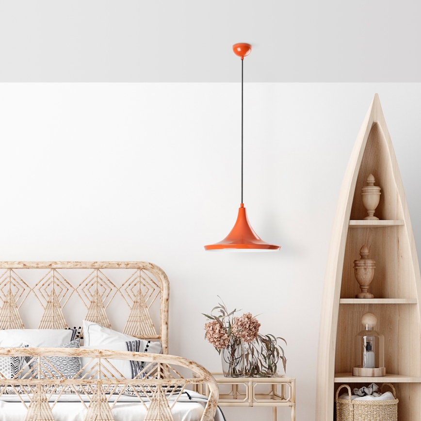 Κρεμαστό φωτιστικό οροφής TOM 1xE27/40W/230V πορτοκαλί