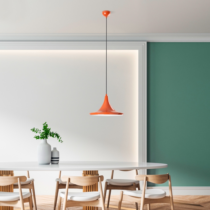 Κρεμαστό φωτιστικό οροφής TOM 1xE27/40W/230V πορτοκαλί