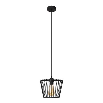 Κρεμαστό φωτιστικό οροφής TORRI 1xE27/15W/230V διάμετρος 23 cm μαύρο