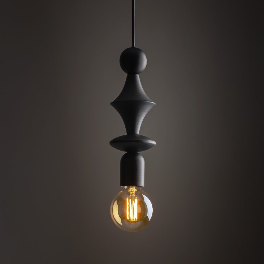Κρεμαστό φωτιστικό οροφής TOWER 1xE27/15W/230V μαύρο