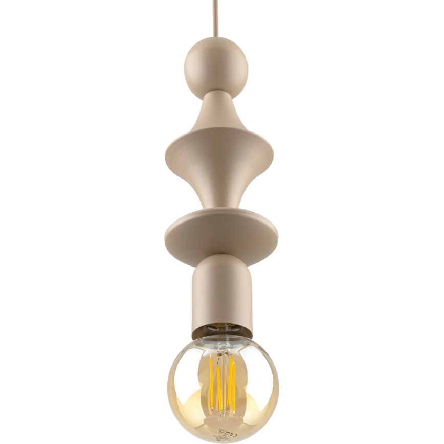 Κρεμαστό φωτιστικό οροφής TOWER 1xE27/15W/230V μπεζ