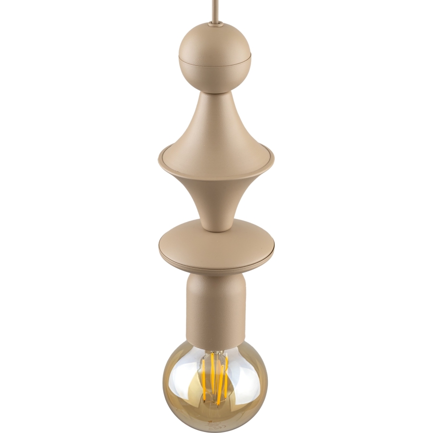 Κρεμαστό φωτιστικό οροφής TOWER 1xE27/15W/230V μπεζ