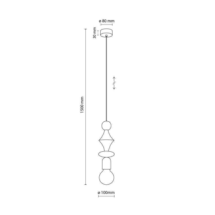 Κρεμαστό φωτιστικό οροφής TOWER 1xE27/15W/230V τούβλο