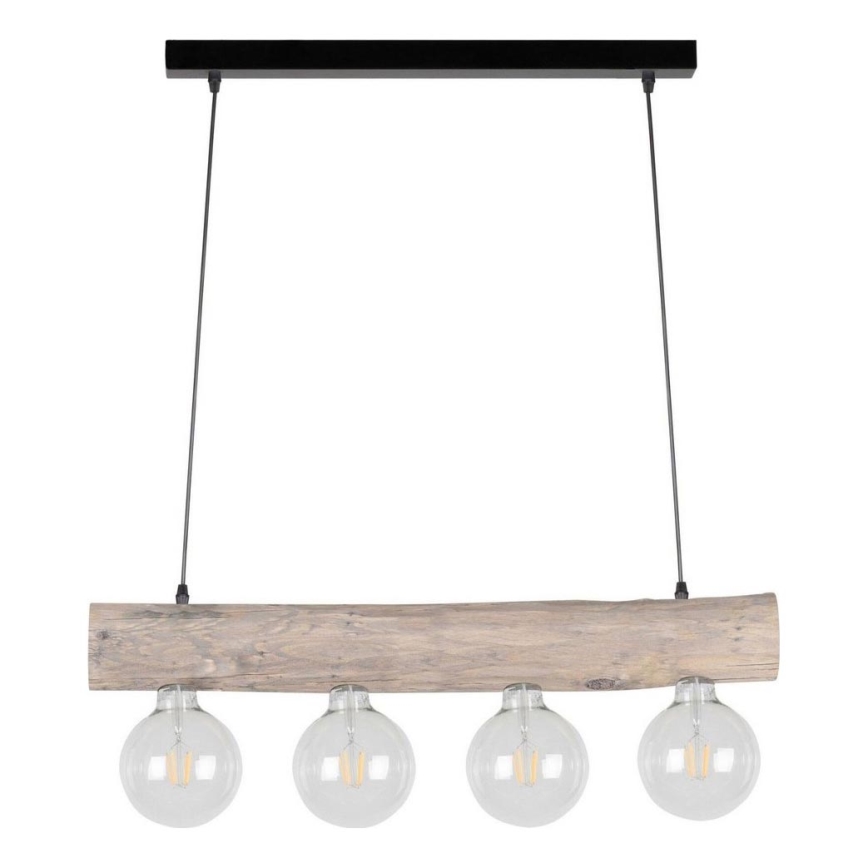 Κρεμαστό φωτιστικό οροφής TRABO 4xE27/60W/230V πεύκο