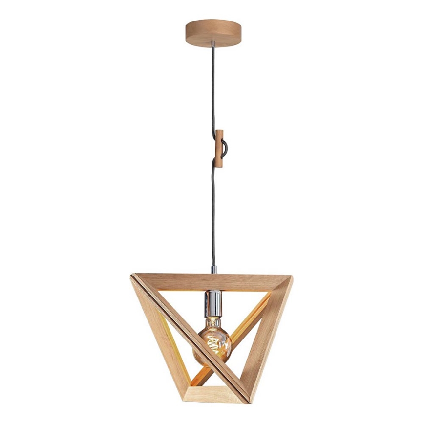 Κρεμαστό φωτιστικό οροφής TRIGONON 1xE27/60W/230V ματ δρυς
