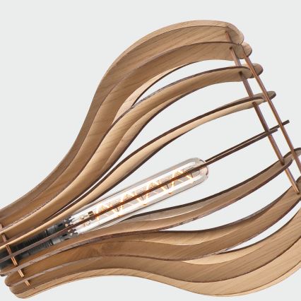Κρεμαστό φωτιστικό οροφής TUCCI 1xE27/60W/230V διάμετρος 29 cm δρυς