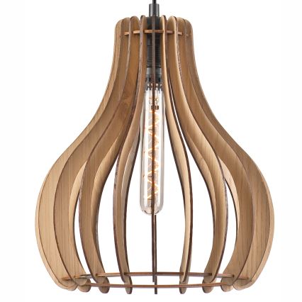 Κρεμαστό φωτιστικό οροφής TUCCI 1xE27/60W/230V διάμετρος 29 cm δρυς