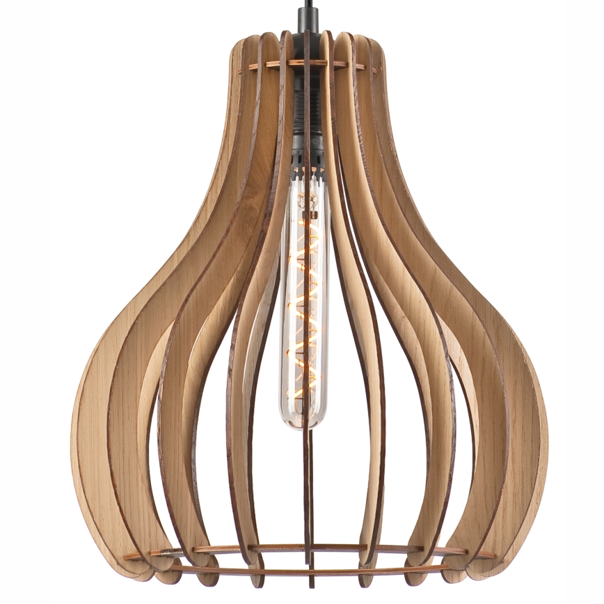 Κρεμαστό φωτιστικό οροφής TUCCI 1xE27/60W/230V διάμετρος 29 cm δρυς