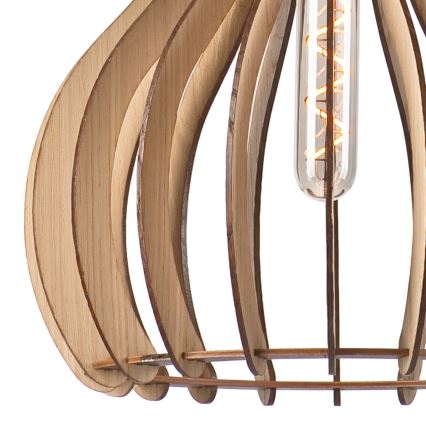 Κρεμαστό φωτιστικό οροφής TUCCI 1xE27/60W/230V διάμετρος 29 cm δρυς