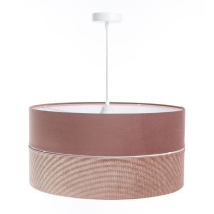 Κρεμαστό φωτιστικό οροφής TWIST 1xE27/60W/230V ροζ/λευκό