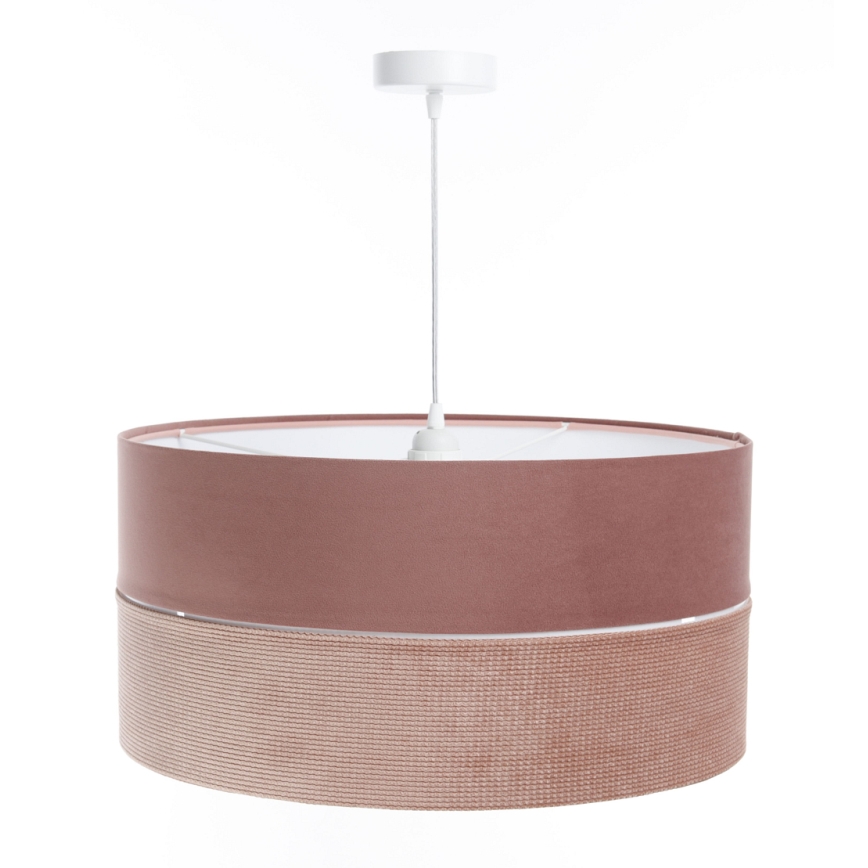 Κρεμαστό φωτιστικό οροφής TWIST 1xE27/60W/230V ροζ/λευκό