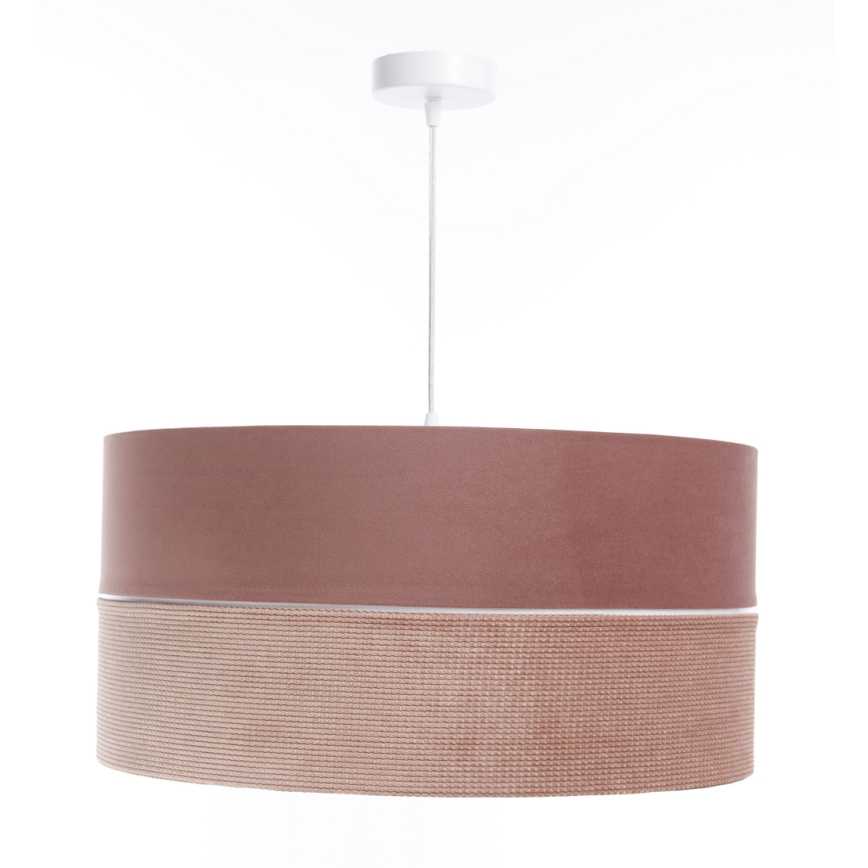 Κρεμαστό φωτιστικό οροφής TWIST 1xE27/60W/230V ροζ/λευκό