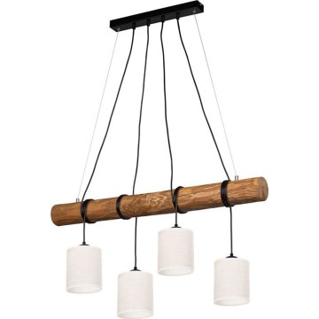 Κρεμαστό φωτιστικό οροφής ULMO 4xE27/25W/230V πεύκο