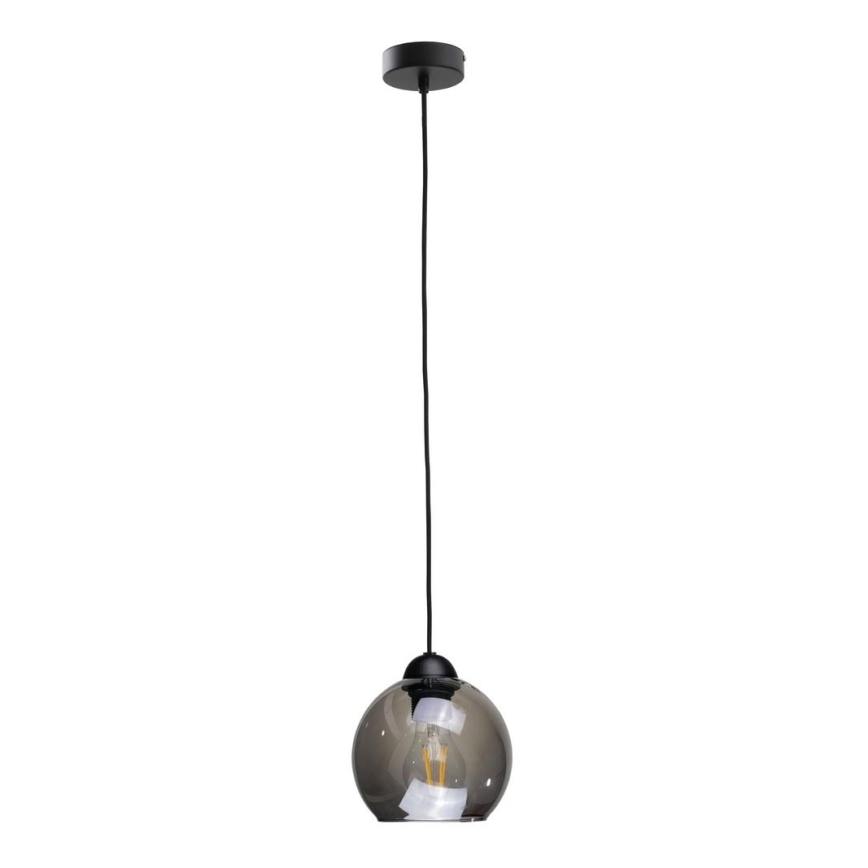 Κρεμαστό φωτιστικό οροφής UNO 1xE27/60W/230V μαύρο/φιμέ