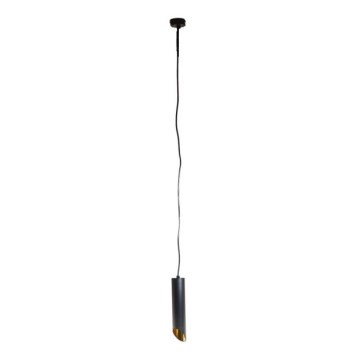 Κρεμαστό φωτιστικό οροφής VALDA 1xGU10/60W/230V 132 cm μαύρο