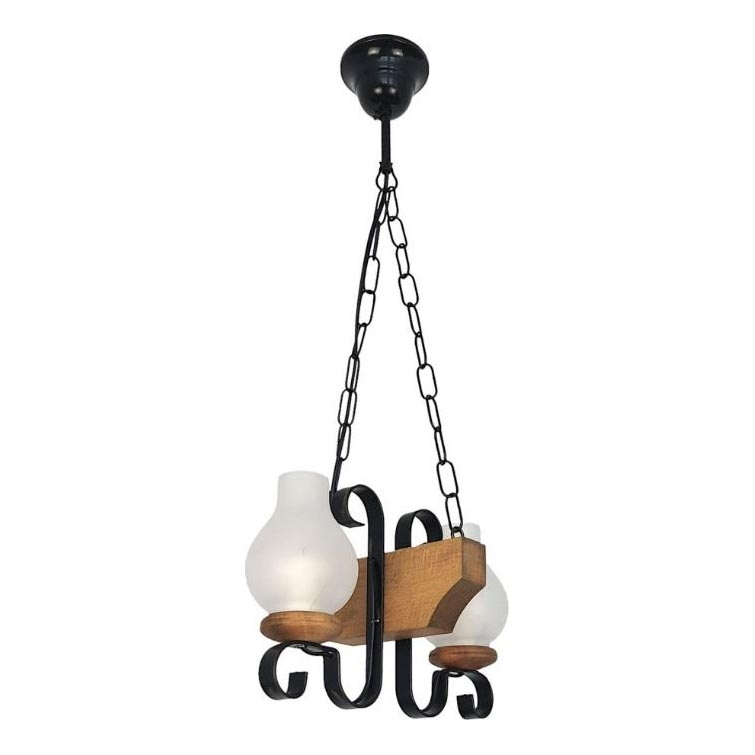Κρεμαστό φωτιστικό οροφής VELA 2xE14/40W/230V οξιά