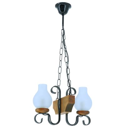 Κρεμαστό φωτιστικό οροφής VELA 2xE14/40W/230V οξιά