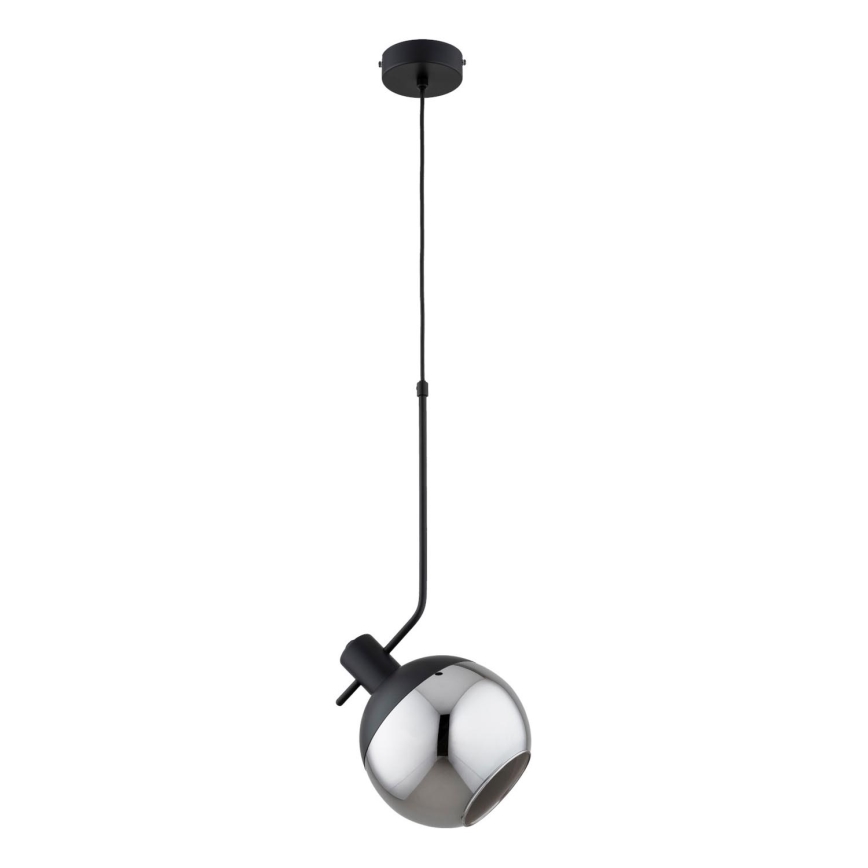 Κρεμαστό φωτιστικό οροφής VELTO 1xE27/15W/230V μαύρο/φιμέ