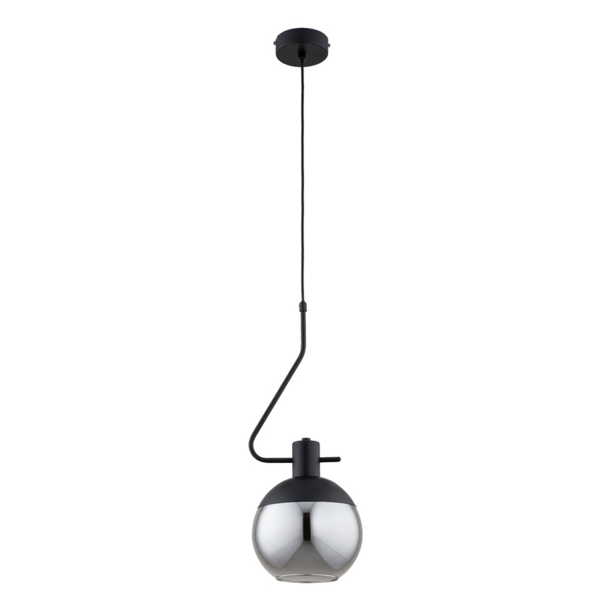 Κρεμαστό φωτιστικό οροφής VELTO ENIGMA 1xE27/15W/230V μαύρο/φιμέ