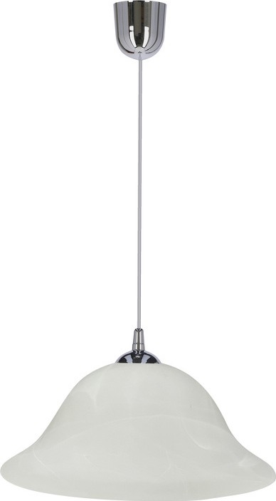 Κρεμαστό φωτιστικό οροφής VERA 1xE27/60W/230V γυαλιστερό χρώμιο/λευκό