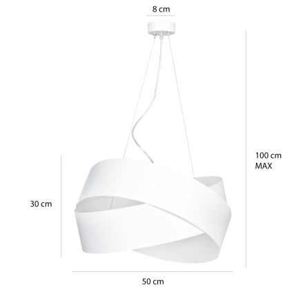 Κρεμαστό φωτιστικό οροφής VIENO 3xE27/15W/230V λευκό