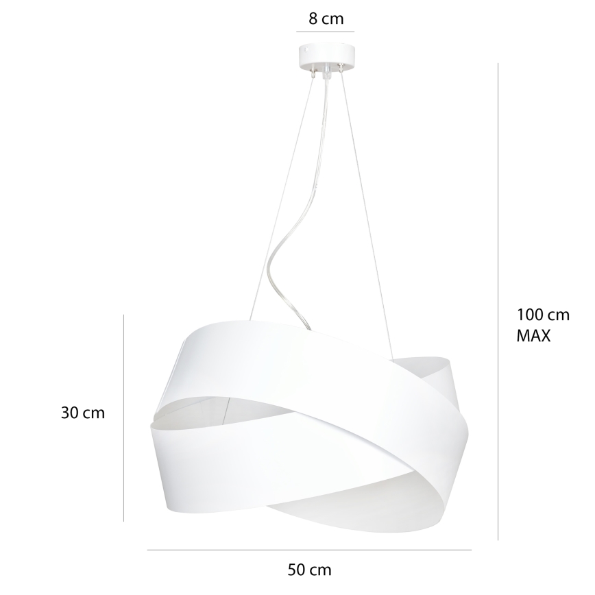 Κρεμαστό φωτιστικό οροφής VIENO 3xE27/15W/230V λευκό