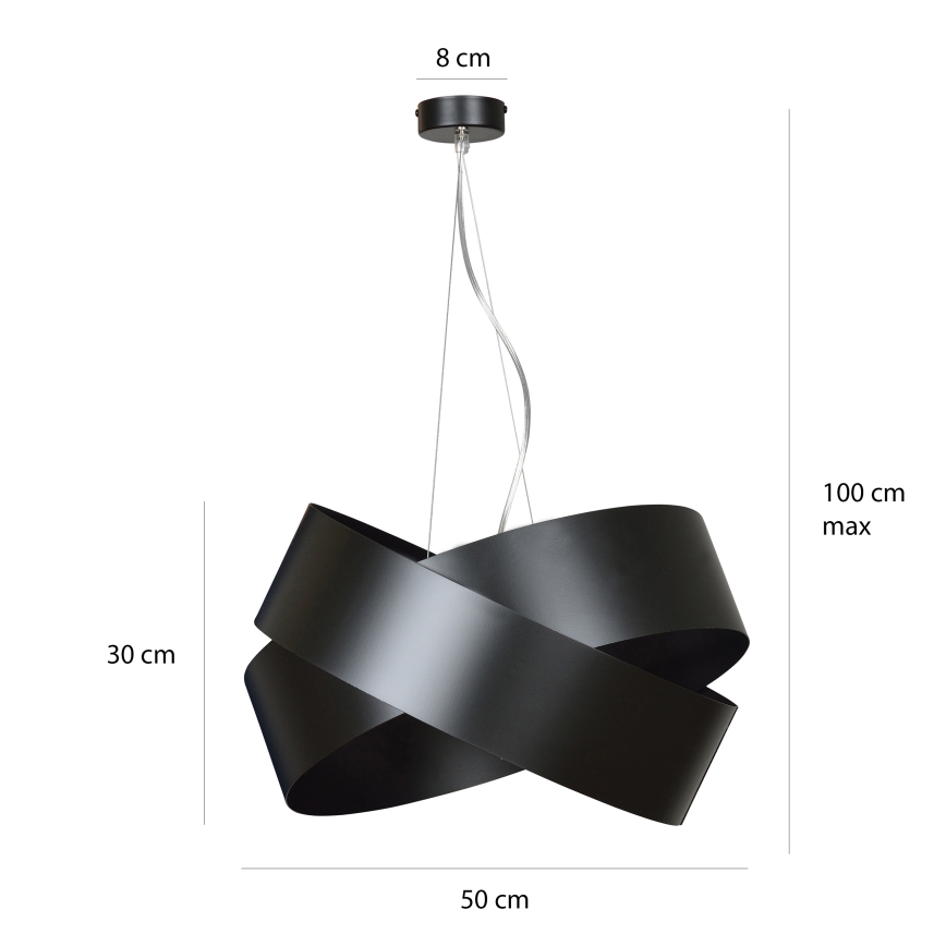 Κρεμαστό φωτιστικό οροφής VIENO 3xE27/15W/230V μαύρο