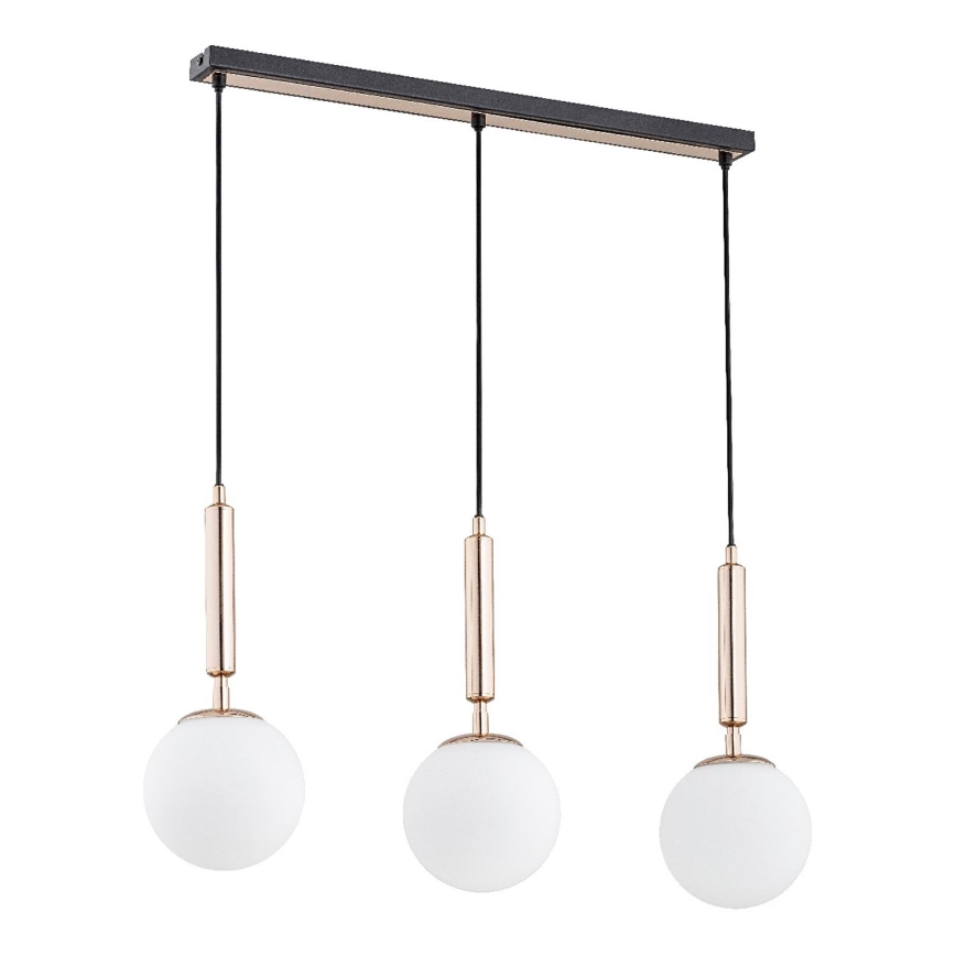 Κρεμαστό φωτιστικό οροφής VOLDA 3xE14/40W/230V ορείχαλκος