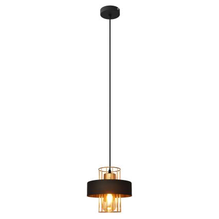 Κρεμαστό φωτιστικό οροφής VOLTA 1xE27/15W/230V μαύρο/χρυσαφί
