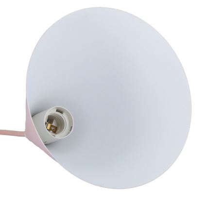 Κρεμαστό φωτιστικό οροφής VOSS 1xE27/40W/230V ροζ/λευκό