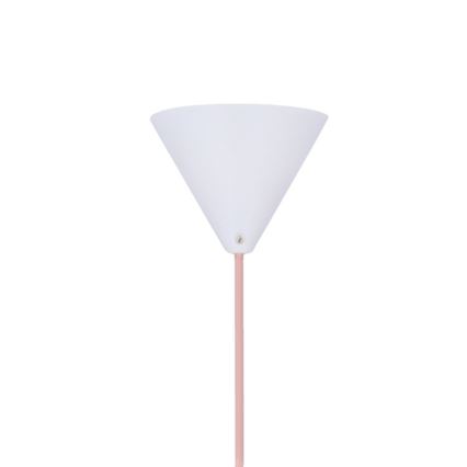 Κρεμαστό φωτιστικό οροφής VOSS 1xE27/40W/230V ροζ/λευκό