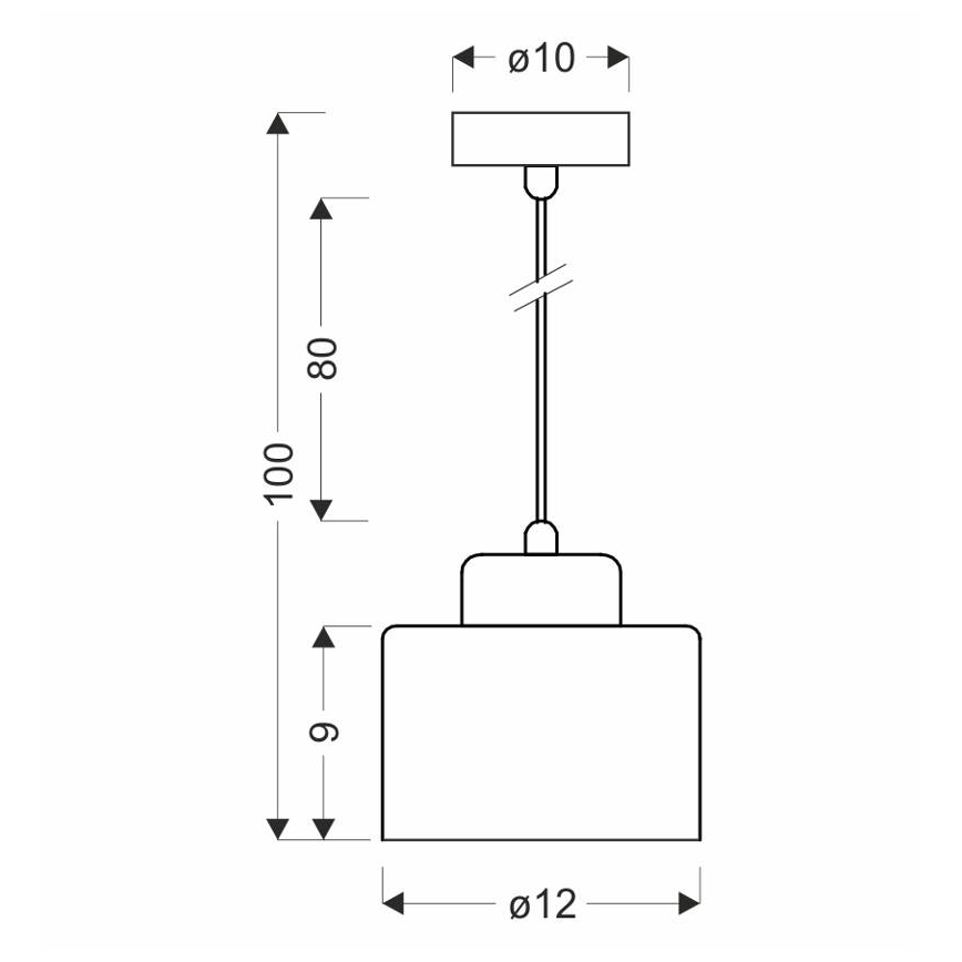 Κρεμαστό φωτιστικό οροφής WAMA 1xE27/40W/230V μαύρο/ματ χρώμιο