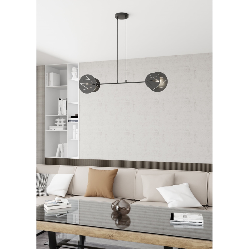 Κρεμαστό φωτιστικό οροφής XOTIC 2xE27/15W/230V μαύρο