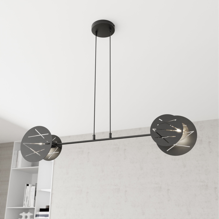Κρεμαστό φωτιστικό οροφής XOTIC 2xE27/15W/230V μαύρο
