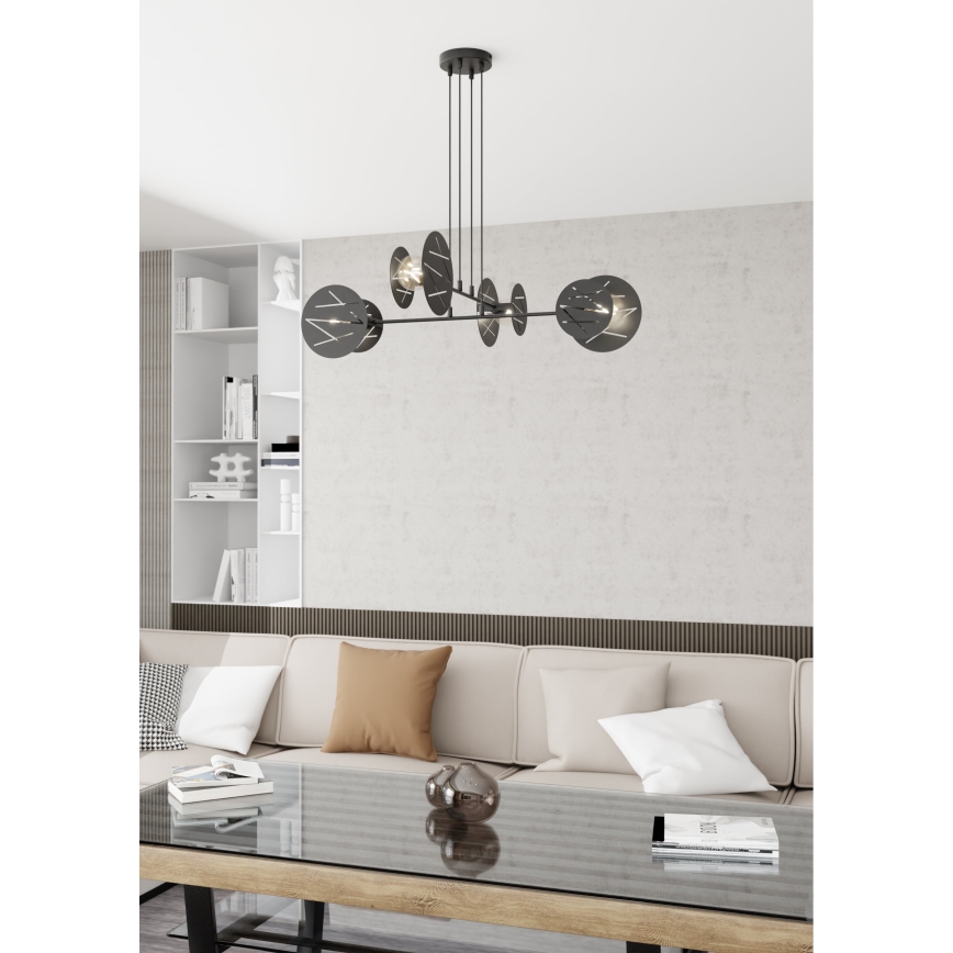 Κρεμαστό φωτιστικό οροφής XOTIC 4xE27/15W/230V μαύρο