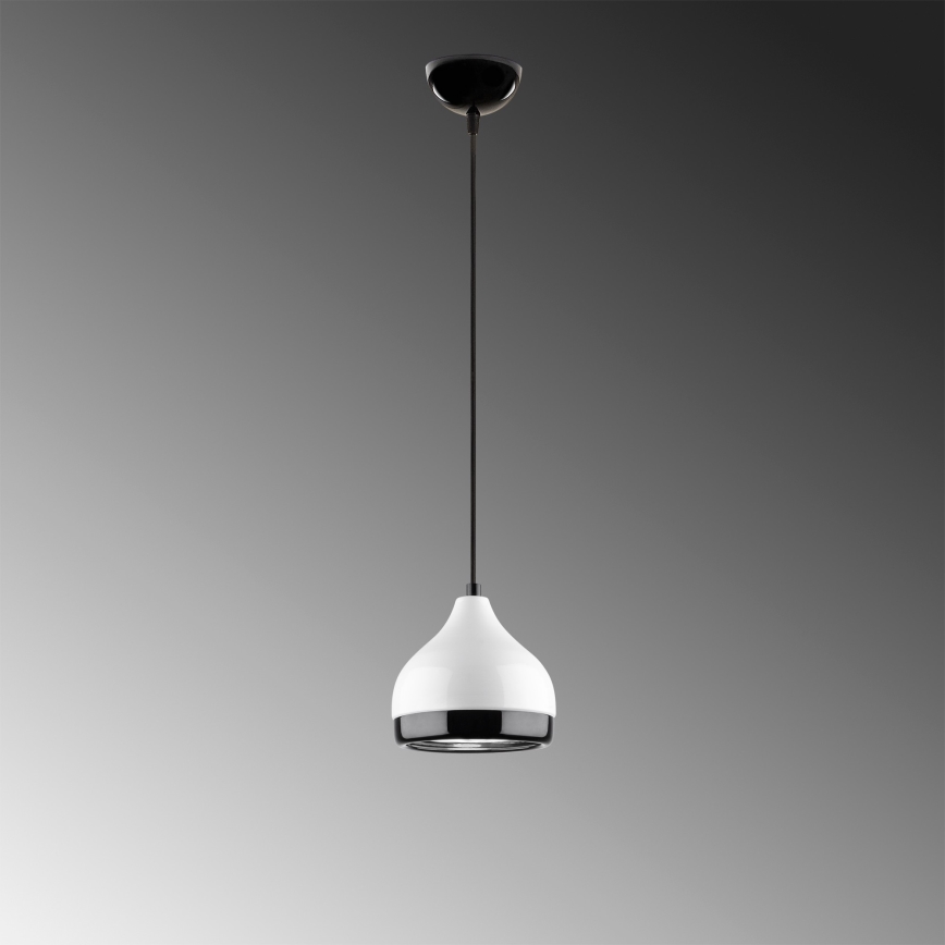 Κρεμαστό φωτιστικό οροφής YILDO 1xE27/40W/230V λευκό/μαύρο