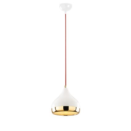 Κρεμαστό φωτιστικό οροφής YILDO 1xE27/40W/230V λευκό/χρυσό/κόκκινο