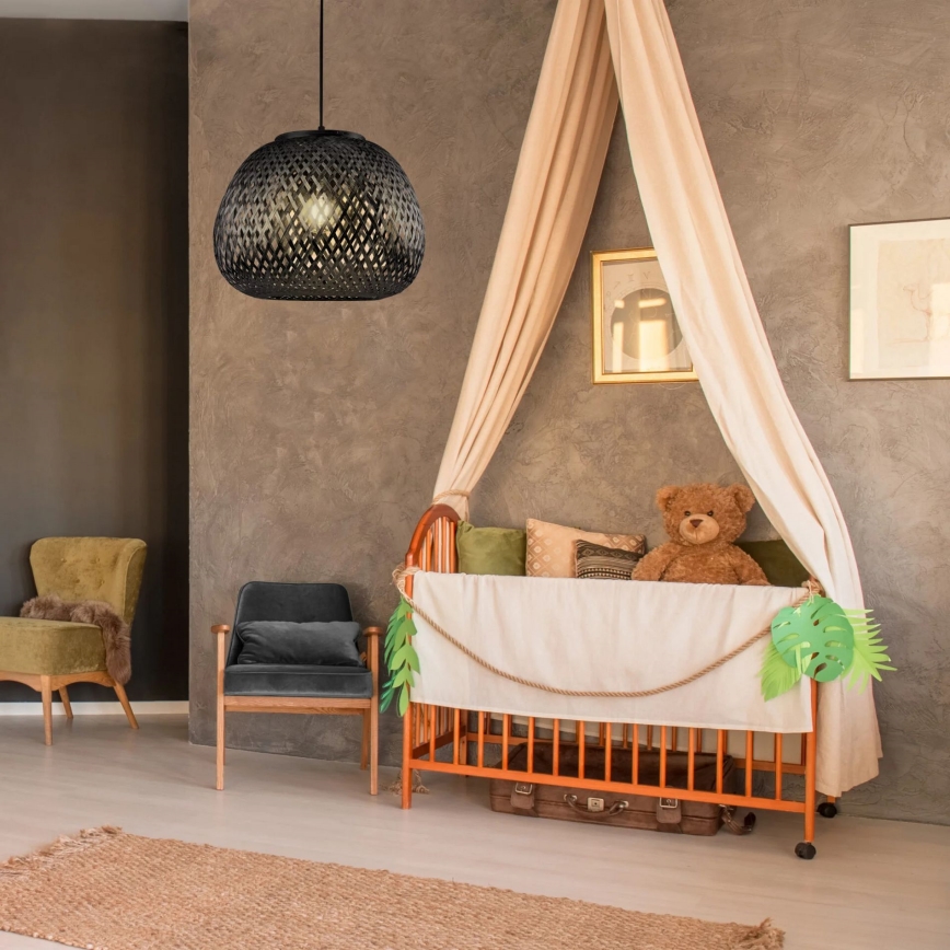 Κρεμαστό φωτιστικό οροφής ZANZIBAR 1xE27/20W/230V διάμετρος 35 cm μπαμπού