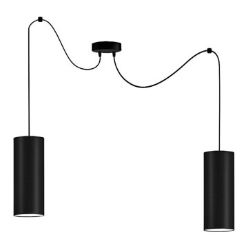 Κρεμαστό φωτιστικό οροφής ZIK 2xE27/40W/230V spider μαύρο