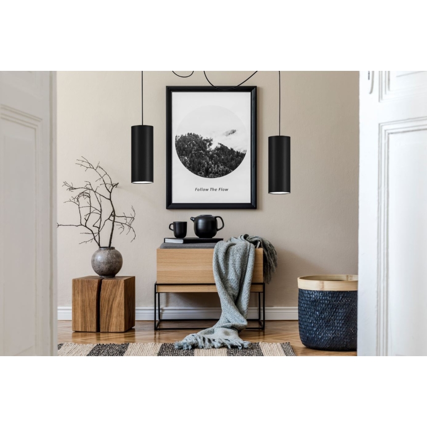 Κρεμαστό φωτιστικό οροφής ZIK 2xE27/40W/230V spider μαύρο