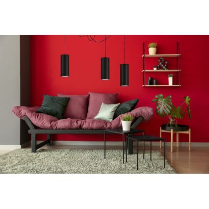 Κρεμαστό φωτιστικό οροφής ZIK 3xE27/40W/230V spider μαύρο