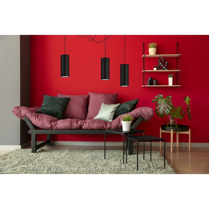 Κρεμαστό φωτιστικό οροφής ZIK 3xE27/40W/230V spider μαύρο